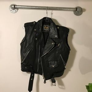 Sleeveless Leather Jacket